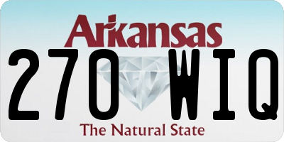 AR license plate 270WIQ