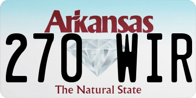 AR license plate 270WIR