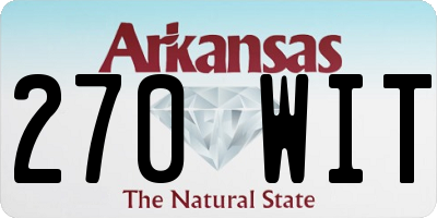 AR license plate 270WIT