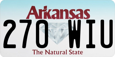 AR license plate 270WIU