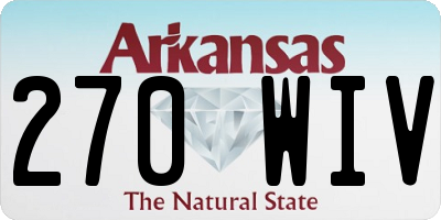 AR license plate 270WIV