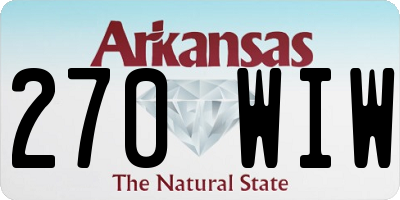 AR license plate 270WIW