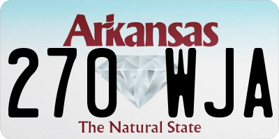 AR license plate 270WJA
