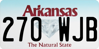 AR license plate 270WJB
