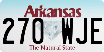 AR license plate 270WJE