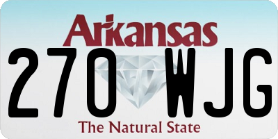 AR license plate 270WJG