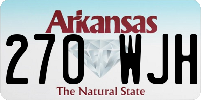 AR license plate 270WJH