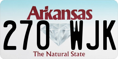 AR license plate 270WJK