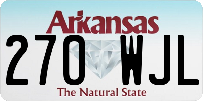 AR license plate 270WJL