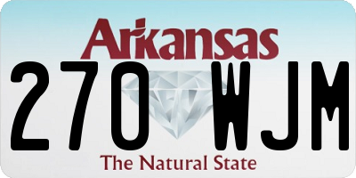 AR license plate 270WJM