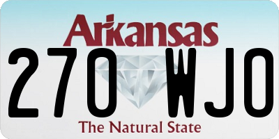 AR license plate 270WJO