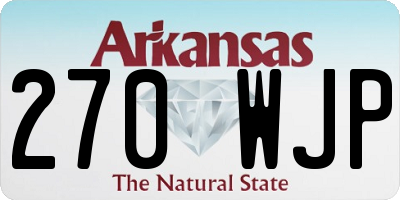 AR license plate 270WJP