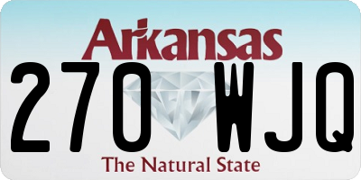 AR license plate 270WJQ