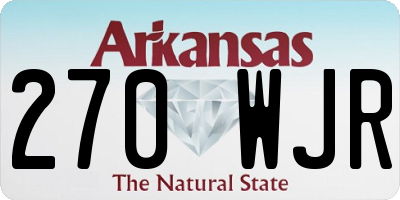 AR license plate 270WJR