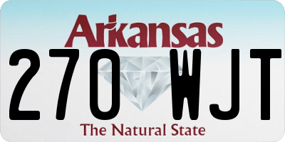 AR license plate 270WJT