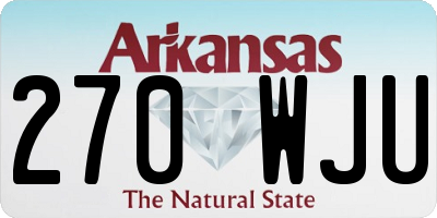 AR license plate 270WJU