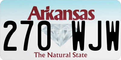 AR license plate 270WJW