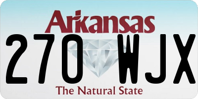 AR license plate 270WJX