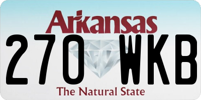 AR license plate 270WKB