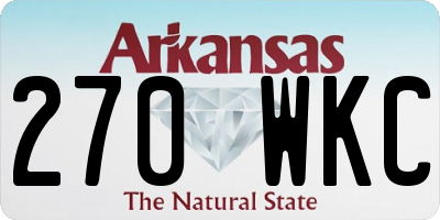 AR license plate 270WKC