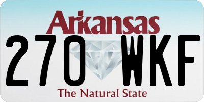 AR license plate 270WKF
