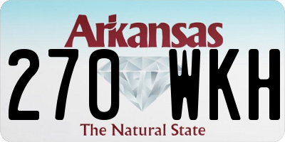 AR license plate 270WKH
