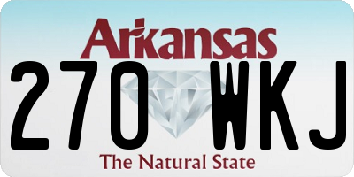 AR license plate 270WKJ