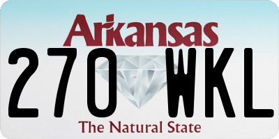 AR license plate 270WKL