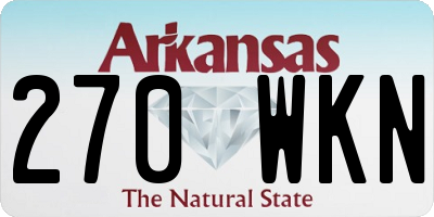 AR license plate 270WKN