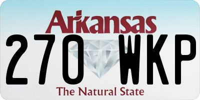 AR license plate 270WKP