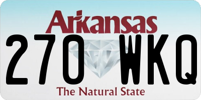 AR license plate 270WKQ