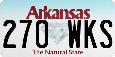 AR license plate 270WKS