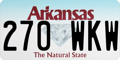 AR license plate 270WKW