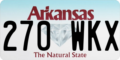 AR license plate 270WKX