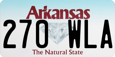 AR license plate 270WLA