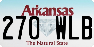 AR license plate 270WLB