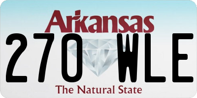AR license plate 270WLE