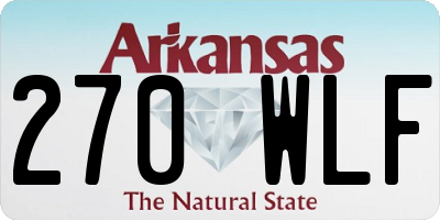 AR license plate 270WLF