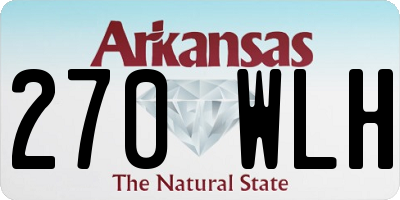 AR license plate 270WLH
