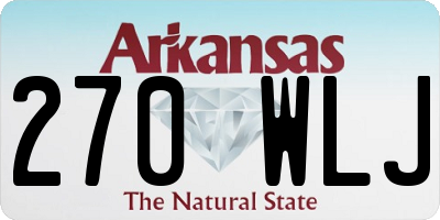 AR license plate 270WLJ