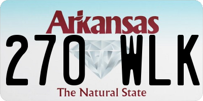 AR license plate 270WLK