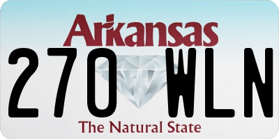 AR license plate 270WLN
