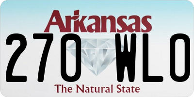 AR license plate 270WLO