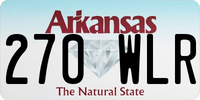 AR license plate 270WLR