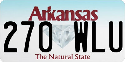 AR license plate 270WLU