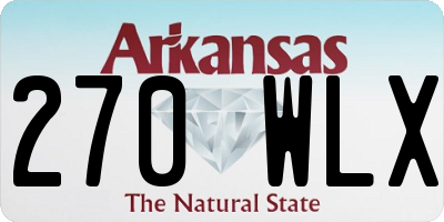 AR license plate 270WLX
