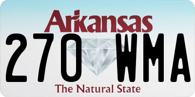 AR license plate 270WMA