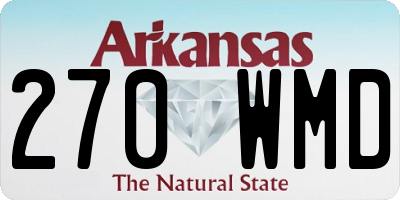 AR license plate 270WMD