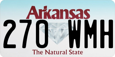 AR license plate 270WMH