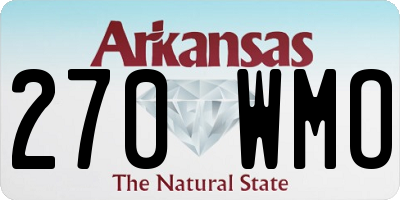 AR license plate 270WMO